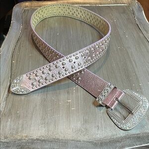 Glamorous Studded Baby Pink Belt